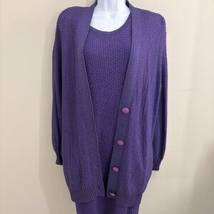 St John Sportswear Purple Dress and Sweater P/S